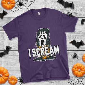 Funny Halloween Ghost Horror Face T Shirt I Scream Ice Cream Slasher Pun TS11 Purple Print Your Wear