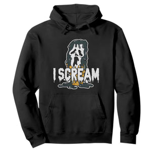 Funny Halloween Ghost Horror Face Hoodie I Scream Ice Cream Slasher Pun TS11 Black Print Your Wear
