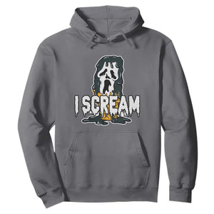 Funny Halloween Ghost Horror Face Hoodie I Scream Ice Cream Slasher Pun TS11 Charcoal Print Your Wear
