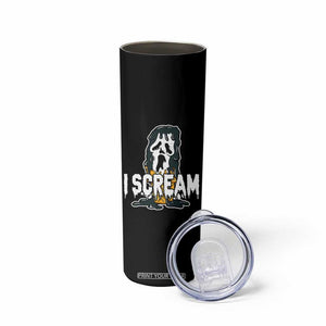 Funny Halloween Ghost Horror Face Skinny Tumbler I Scream Ice Cream Slasher Pun TS11 Print Your Wear