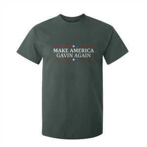 Make America Gavin Again T Shirt For Kid Gavin Newsom Support Stars And Stripes TS11 Dark Forest Green Print Your Wear