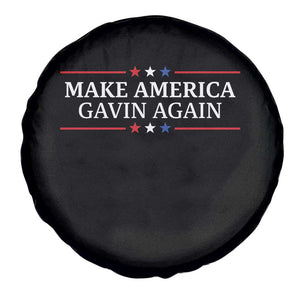 Make America Gavin Again Spare Tire Cover Gavin Newsom Support Stars And Stripes TS11 Print Your Wear