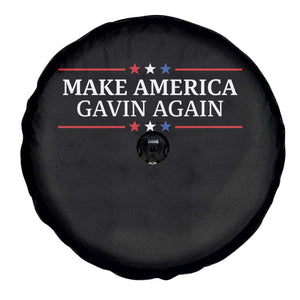 Make America Gavin Again Spare Tire Cover Gavin Newsom Support Stars And Stripes TS11 Print Your Wear