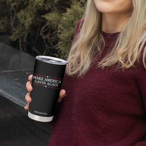 Make America Gavin Again Tumbler Cup Gavin Newsom Support Stars And Stripes TS11 Print Your Wear