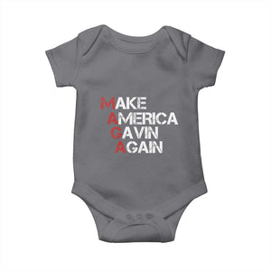 Make America Gavin Again Baby Onesie Gavin Newsom Support TS11 Charcoal Print Your Wear