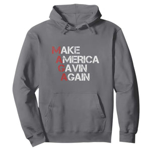 Make America Gavin Again Hoodie Gavin Newsom Support TS11 Charcoal Print Your Wear