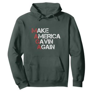 Make America Gavin Again Hoodie Gavin Newsom Support TS11 Dark Forest Green Print Your Wear