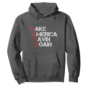 Make America Gavin Again Hoodie Gavin Newsom Support TS11 Dark Heather Print Your Wear