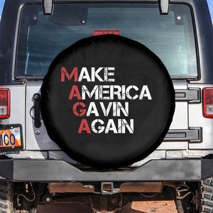 Make America Gavin Again Spare Tire Cover Gavin Newsom Support TS11 No hole Black Print Your Wear