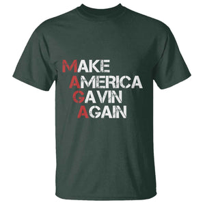Make America Gavin Again T Shirt Gavin Newsom Support TS11 Dark Forest Green Print Your Wear
