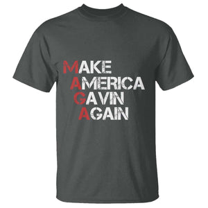 Make America Gavin Again T Shirt Gavin Newsom Support TS11 Dark Heather Print Your Wear