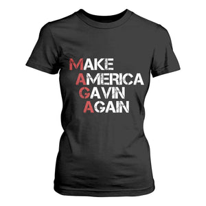 Make America Gavin Again T Shirt For Women Gavin Newsom Support TS11 Black Print Your Wear