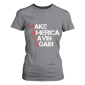 Make America Gavin Again T Shirt For Women Gavin Newsom Support TS11 Charcoal Print Your Wear