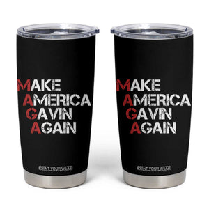 Make America Gavin Again Tumbler Cup Gavin Newsom Support TS11 Black Print Your Wear