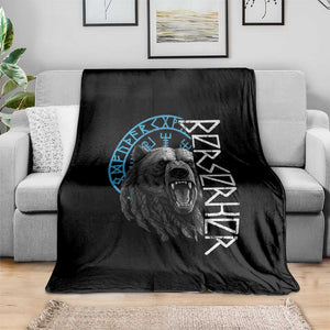 Viking Berserker Bear Warrior Odin Runes Nordic Compass Throw Blanket TS11 Print Your Wear