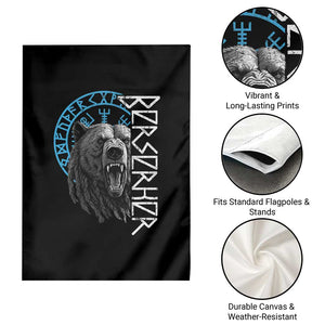 Viking Berserker Bear Warrior Odin Runes Nordic Compass Garden Flag TS11 Print Your Wear