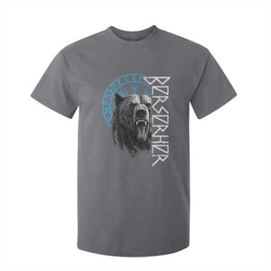 Viking Berserker Bear Warrior Odin Runes Nordic Compass T Shirt For Kid TS11 Charcoal Print Your Wear