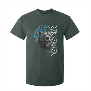 Viking Berserker Bear Warrior Odin Runes Nordic Compass T Shirt For Kid TS11 Dark Forest Green Print Your Wear