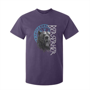 Viking Berserker Bear Warrior Odin Runes Nordic Compass T Shirt For Kid TS11 Purple Print Your Wear
