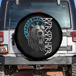 Viking Berserker Bear Warrior Odin Runes Nordic Compass Spare Tire Cover TS11 No hole Black Print Your Wear