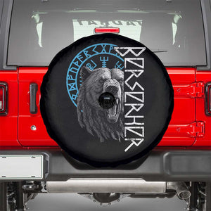 Viking Berserker Bear Warrior Odin Runes Nordic Compass Spare Tire Cover TS11 Black Print Your Wear