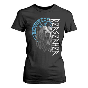 Viking Berserker Bear Warrior Odin Runes Nordic Compass T Shirt For Women TS11 Black Print Your Wear