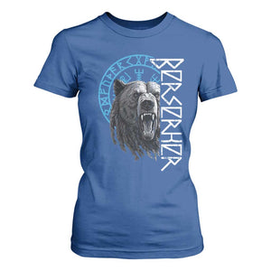 Viking Berserker Bear Warrior Odin Runes Nordic Compass T Shirt For Women TS11 Royal Blue Print Your Wear