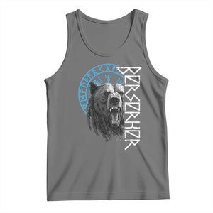 Viking Berserker Bear Warrior Odin Runes Nordic Compass Tank Top TS11 Black Heather Print Your Wear