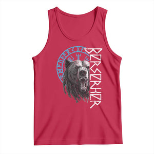 Viking Berserker Bear Warrior Odin Runes Nordic Compass Tank Top TS11 Red Print Your Wear