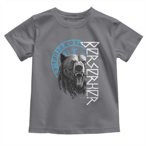 Viking Berserker Bear Warrior Odin Runes Nordic Compass Toddler T Shirt TS11 Charcoal Print Your Wear