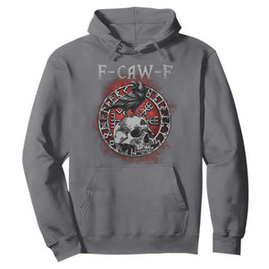Funny F Caw F Viking Crow Hoodie Vegvisir Black Bird Gothic Skull Adult Humor TS11 Charcoal Print Your Wear