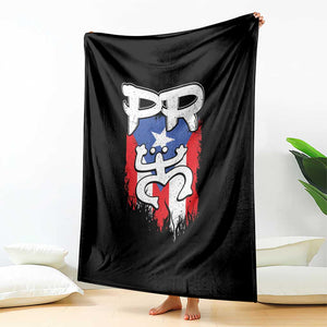 Puerto Rico Flag Hispanic Heritage Month Boricua Taino Coqui Frog Throw Blanket TS11 Print Your Wear