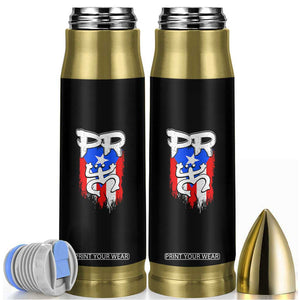 Puerto Rico Flag Hispanic Heritage Month Boricua Taino Coqui Frog Bullet Tumbler TS11 Black Print Your Wear