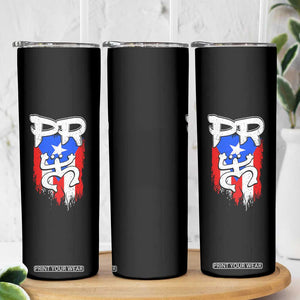 Puerto Rico Flag Hispanic Heritage Month Boricua Taino Coqui Frog Skinny Tumbler TS11 Print Your Wear