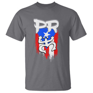 Puerto Rico Flag Hispanic Heritage Month Boricua Taino Coqui Frog T Shirt TS11 Charcoal Print Your Wear