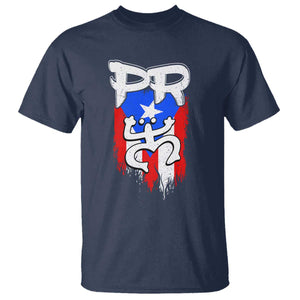 Puerto Rico Flag Hispanic Heritage Month Boricua Taino Coqui Frog T Shirt TS11 Navy Print Your Wear
