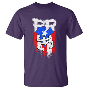 Puerto Rico Flag Hispanic Heritage Month Boricua Taino Coqui Frog T Shirt TS11 Purple Print Your Wear
