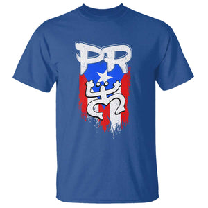 Puerto Rico Flag Hispanic Heritage Month Boricua Taino Coqui Frog T Shirt TS11 Royal Blue Print Your Wear