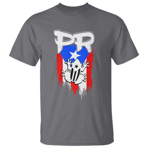 Puerto Rico Flag Hispanic Heritage Month Boricua Coqui Frog T Shirt TS11 Charcoal Print Your Wear