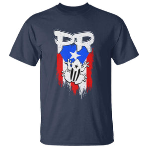 Puerto Rico Flag Hispanic Heritage Month Boricua Coqui Frog T Shirt TS11 Navy Print Your Wear