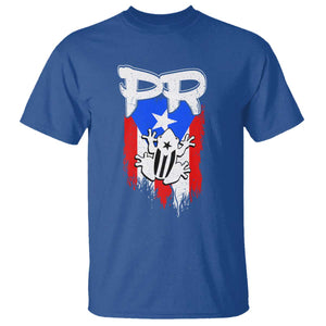 Puerto Rico Flag Hispanic Heritage Month Boricua Coqui Frog T Shirt TS11 Royal Blue Print Your Wear