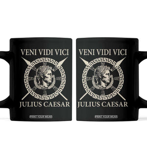 Julius Caesar Coffee Mug Veni Vidi Vici Roman History TS11 Black Print Your Wear