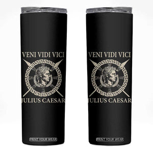 Julius Caesar Skinny Tumbler Veni Vidi Vici Roman History TS11 Black Print Your Wear