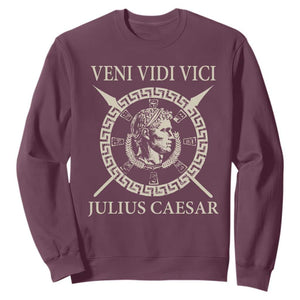 Julius Caesar Sweatshirt Veni Vidi Vici Roman History TS11 Maroon Print Your Wear