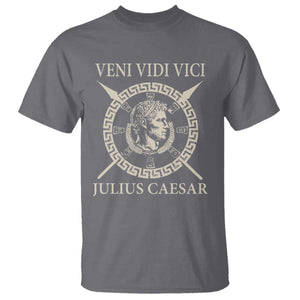 Julius Caesar T Shirt Veni Vidi Vici Roman History TS11 Charcoal Print Your Wear