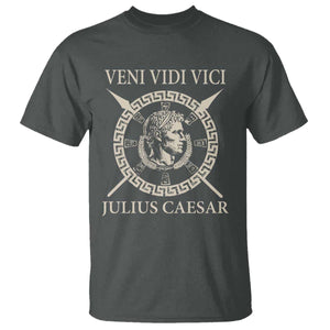 Julius Caesar T Shirt Veni Vidi Vici Roman History TS11 Dark Heather Print Your Wear