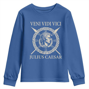 Julius Caesar Youth Sweatshirt Veni Vidi Vici Roman History TS11 Royal Blue Print Your Wear