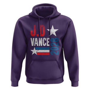 J.D Vance 2028 Hoodie Vintage US Presidential Election Star TS11 Purple Print Your Wear