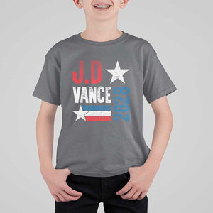 J.D Vance 2028 T Shirt For Kid Vintage US Presidential Election Star TS11 Charcoal Print Your Wear