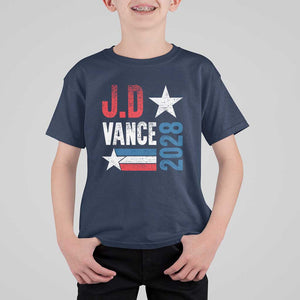 J.D Vance 2028 T Shirt For Kid Vintage US Presidential Election Star TS11 Navy Print Your Wear